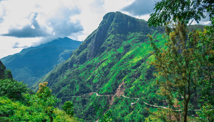 mountain landscape with blue sky