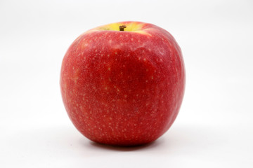 Isolated red apple in white background