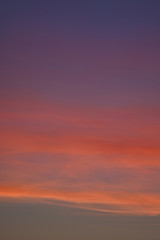 Abendrot nach Sonnentungergang am Himmel