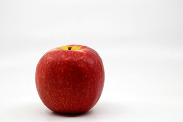 Isolated red apple in white background