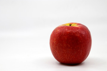 Isolated red apple in white background
