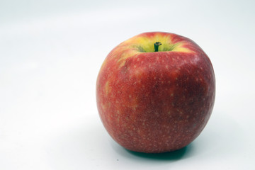 Isolated red apple in white background