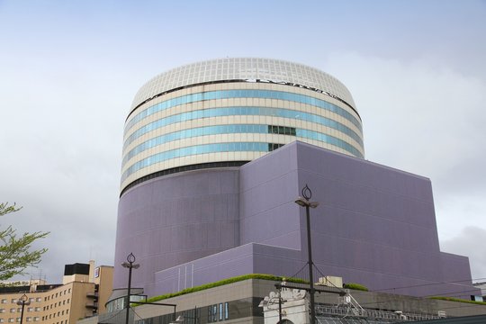 OKAYAMA, JAPAN - APRIL 22, 2012: Okayama Symphony Hall building in Japan. The public building was completed in 1991 in cooperation with famous Nagata Acoustics.