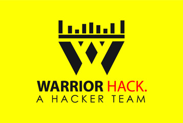 W letter logo or hacker logo and vector design.