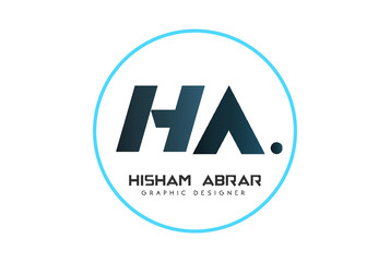 H A letter logo and vector design.