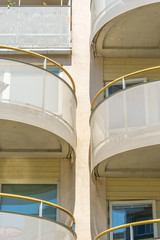 Modern Luxury Scandinavia Apartment Building Blue Sky Facade Home Residential Structure