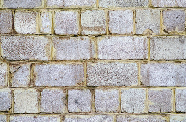 Old brick wall macro texture background building structure