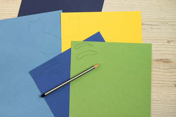 Step-by-step instructions for a handmade card for mom with hugging cats for Mother's Day or any...