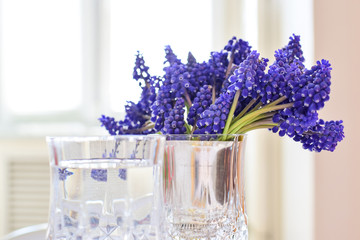 bouquet of blue flowers