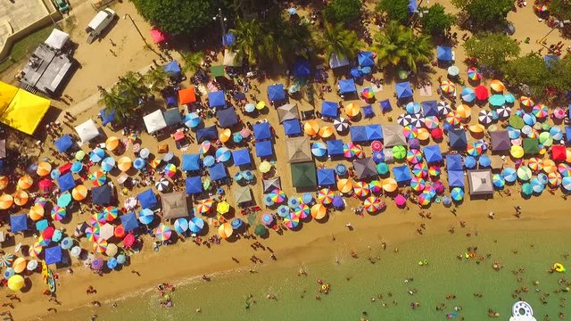 Aerial Footage of Puerto Nuevo Beach - Vega Baja ,Puerto Rico in The 4th of July, 2017.