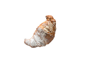 Croissant isolato su sfondo bianco