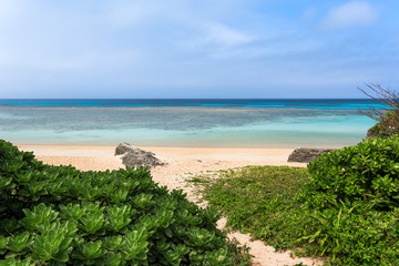 日本最南端、沖縄県波照間島・3月の海