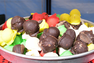 Traditional homemade biscuits sweet dessert delights, pastry during hotel brunch buffet