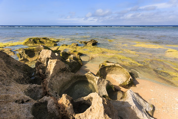 日本最南端、沖縄県波照間島・3月の海