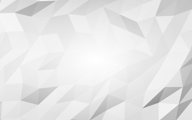 White abstract background. Lowpoly backdrop. Crumpled paper. 3D illustration