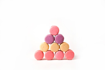 Pyramid of colorful macaroons