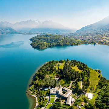Piona Abbey - San Nicola - Lake Como (IT) - Priory - Aerial overview
