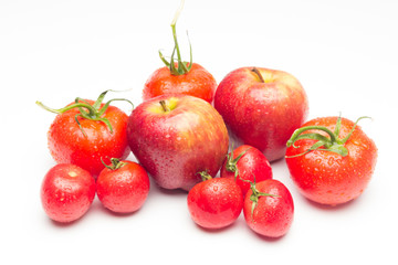 Red fruits, healthy fruits and with antioxidants