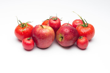 Red fruits, healthy fruits and with antioxidants