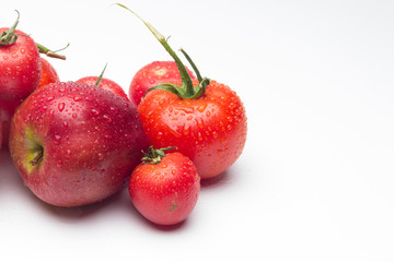 Red fruits, healthy fruits and with antioxidants