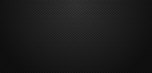 Vector carbon fiber texture. Dark background with lighting.