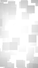 White abstract background. Misty backdrop with grey squares. 3D illustration