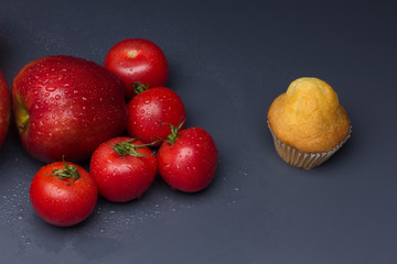 Red fruits, healthy fruits and with antioxidants