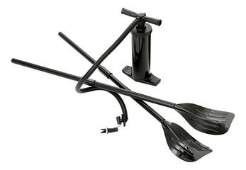Airpump and peddles for inflatable dinghy 