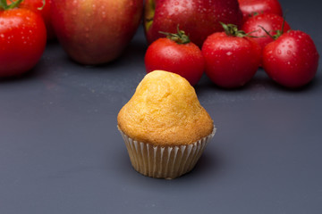 Red fruits, healthy fruits and with antioxidants