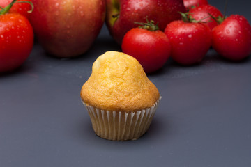 Red fruits, healthy fruits and with antioxidants