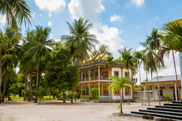 Fototapeta na wymiar Beautiful khmer temple in Mekong Delta