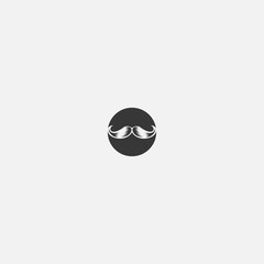 Mustache Abstract logo icon template design in Vector illustration