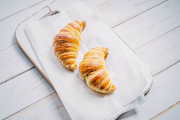 croissant and cup of coffee