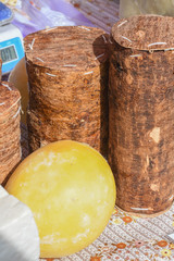 Branza de burduf, traditional sheep's milk cheese from south of Transilvania, Romanian cheese