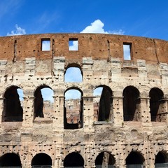 Colosseum in Rome. Italian landmarks.