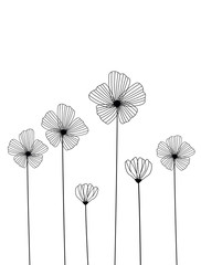 Flowers background isolated on white. 