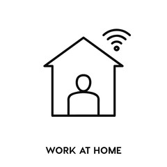 work at home icon vector. work at home sign symbol