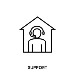 support icon vector. support sign symbol