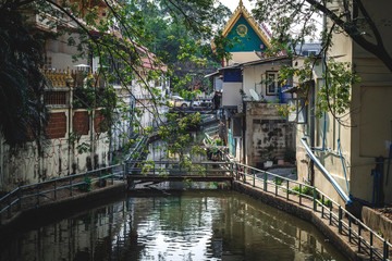 bridge over the river Bangkok city Thailand
