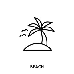 beach icon vector. beach sign symbol