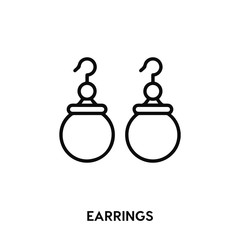 earrings icon vector. earrings sign symbol