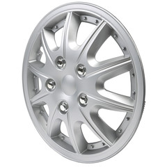 plastic wheel cover hubcap isolated on white background