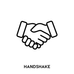 handshake icon vector. handshake sign symbol