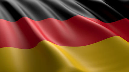 Obraz premium Wavy flag of German. Suitable for background graphic resources. 3D illustration