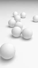 White abstract background. Lowpoly backdrop. Crumpled paper. 3D illustration