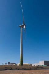 Fototapeta na wymiar wind-driven generator in Puerto Del Rosario, Fuerteventura, Canary islands, Spain. October 2019