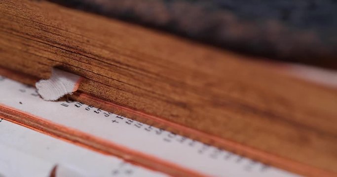 Rotating Vintage Book Falling Apart