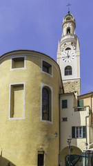 Building and clock tower of Concattedrale di San Siro