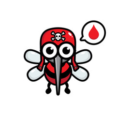 cute mosquito mascot vector design