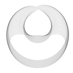 Circular Wireframe mesh circles lines effect logo element18